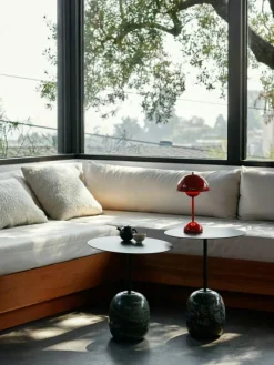 &Tradition Sidobord & Avlastningsbord|Soffbord-Lato LN9 Oval Bord, Djupgrön / Verde Alpi Marble