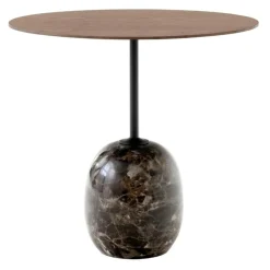 &Tradition Sidobord & Avlastningsbord|Soffbord-Lato LN9 Oval Bord, Djupgrön / Verde Alpi Marble