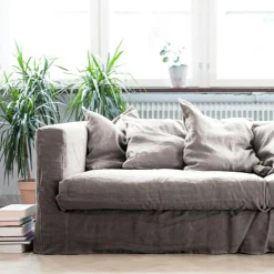 Decotique Fåtöljer-Le Grand Air Love Seat Linne, Creamy White