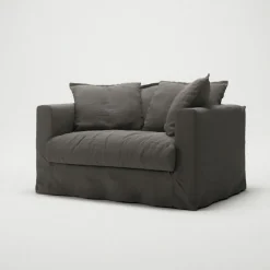 Decotique Fåtöljer-Le Grand Air Love Seat Linne, Creamy White