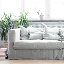 Decotique Fåtöljer-Le Grand Air Love Seat Linne, Creamy White