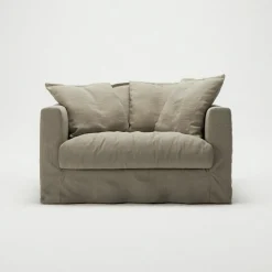 Decotique Fåtöljer-Le Grand Air Love Seat Linne, Creamy White