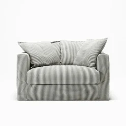 Decotique Fåtöljer-Le Grand Air Love Seat Linne, Creamy White