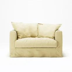 Decotique Fåtöljer-Le Grand Air Love Seat Linne, Creamy White
