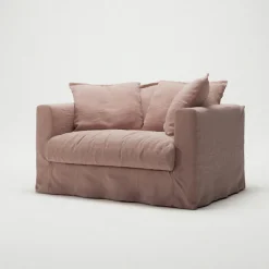 Decotique Fåtöljer-Le Grand Air Love Seat Linne, Creamy White