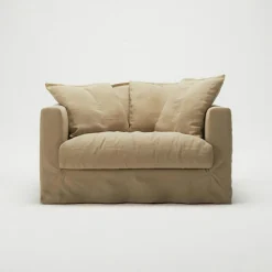 Decotique Fåtöljer-Le Grand Air Love Seat Linne, Creamy White