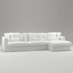 Decotique Hörnsoffor & Divansoffor-Le Grand Air 3-Sitssoffa Bomull Divan Höger, Beige