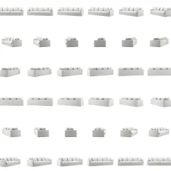 Le Grand Air 4-Sitssoffa Bomull, Beige