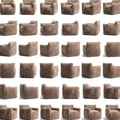 Le Petite Fåtölj Zebra, Brun / Vit