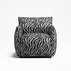 Le Petite Fåtölj Zebra, Brun / Vit