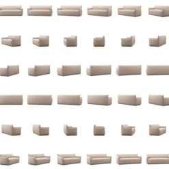 Decotique 3-Sitssoffor-Le Petite 3-Sitssoffa, Coastal shale