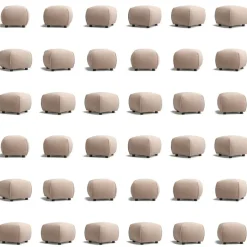 Le Petite Sittpuff Zebra, Brun / Vit