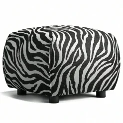 Le Petite Sittpuff Zebra, Brun / Vit