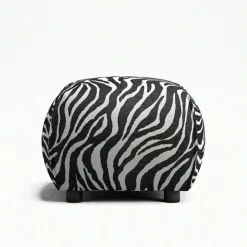 Le Petite Sittpuff Zebra, Brun / Vit