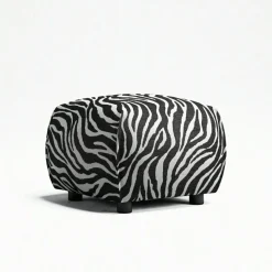 Le Petite Sittpuff Zebra, Brun / Vit