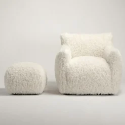 Le Petite Sittpuff Zebra, Brun / Vit