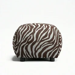 Le Petite Sittpuff Zebra, Brun / Vit