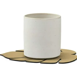 Leaf Glasunderlägg 12x14 cm, Herbal Dust