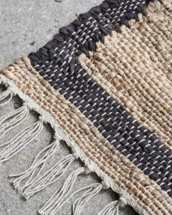 House Doctor Bomulls- & Trasmattor-Leah Matta 90x60, Natur