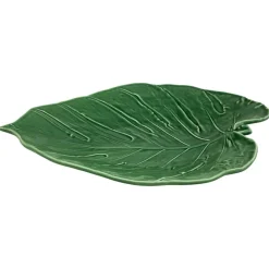 Bordallo Pinheiro Uppläggningsfat-Leaves Leaf Swiss Cheese Fat, 38x43 cm