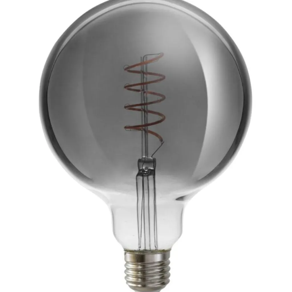 Airam Ljuskällor-LED 125 mm Smoke E27 5W 140Lm 1800K Spiral Dim Glob