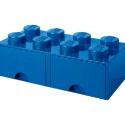 LEGO® Förvaring Med 2 Lådor 8 Knoppar, Medium Stone Grey