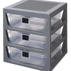 LEGO® Hylla Med 3 Lådor, Röd