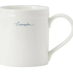 Lexington Porcelain Mugg 8 cm, Vit / Mörkblå