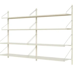 Library Hylla Dubbel 160x1852 cm, Varmvit