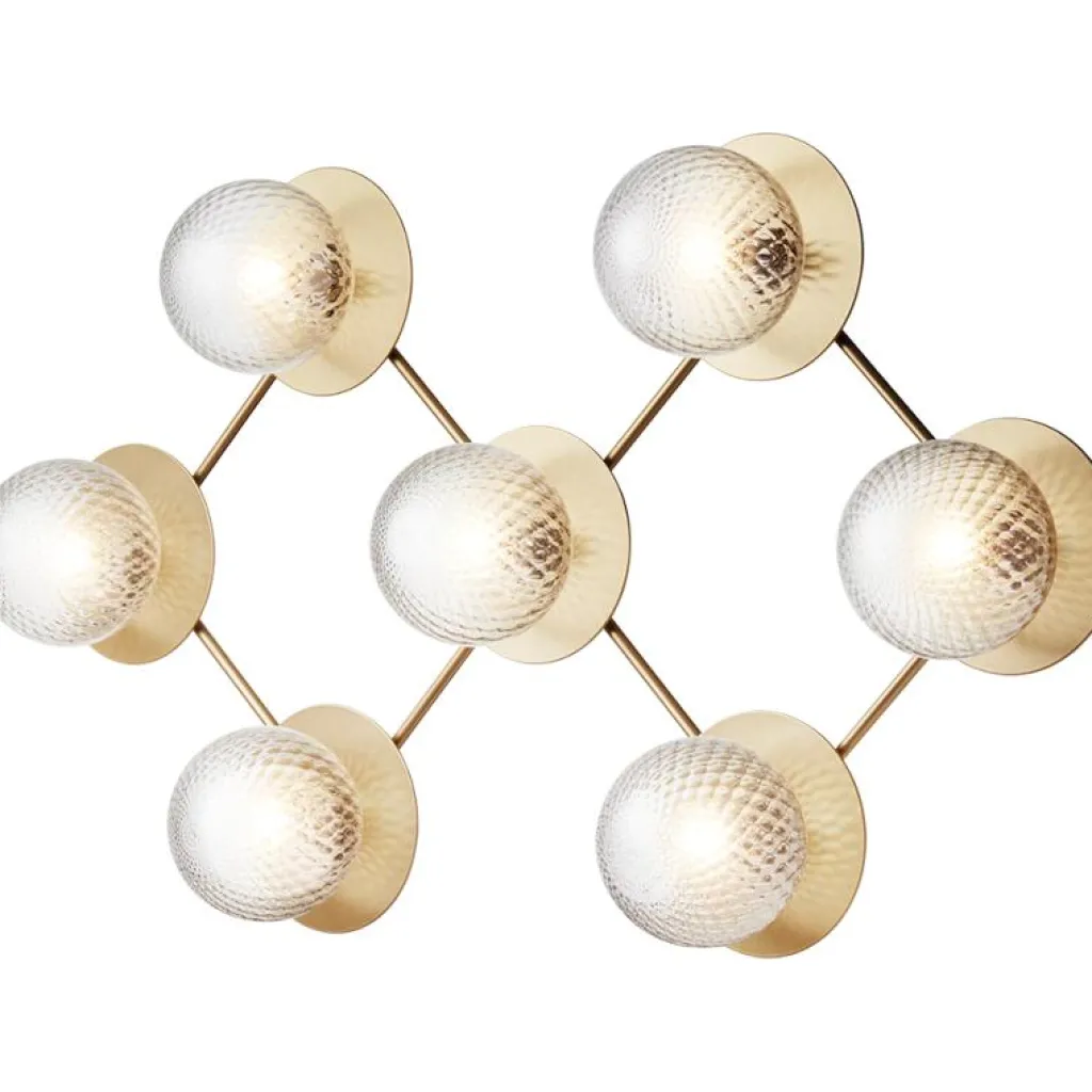 Nuura Vägglampor-Liila 7 Vägg-/Taklampa, Nordic Gold / Opal