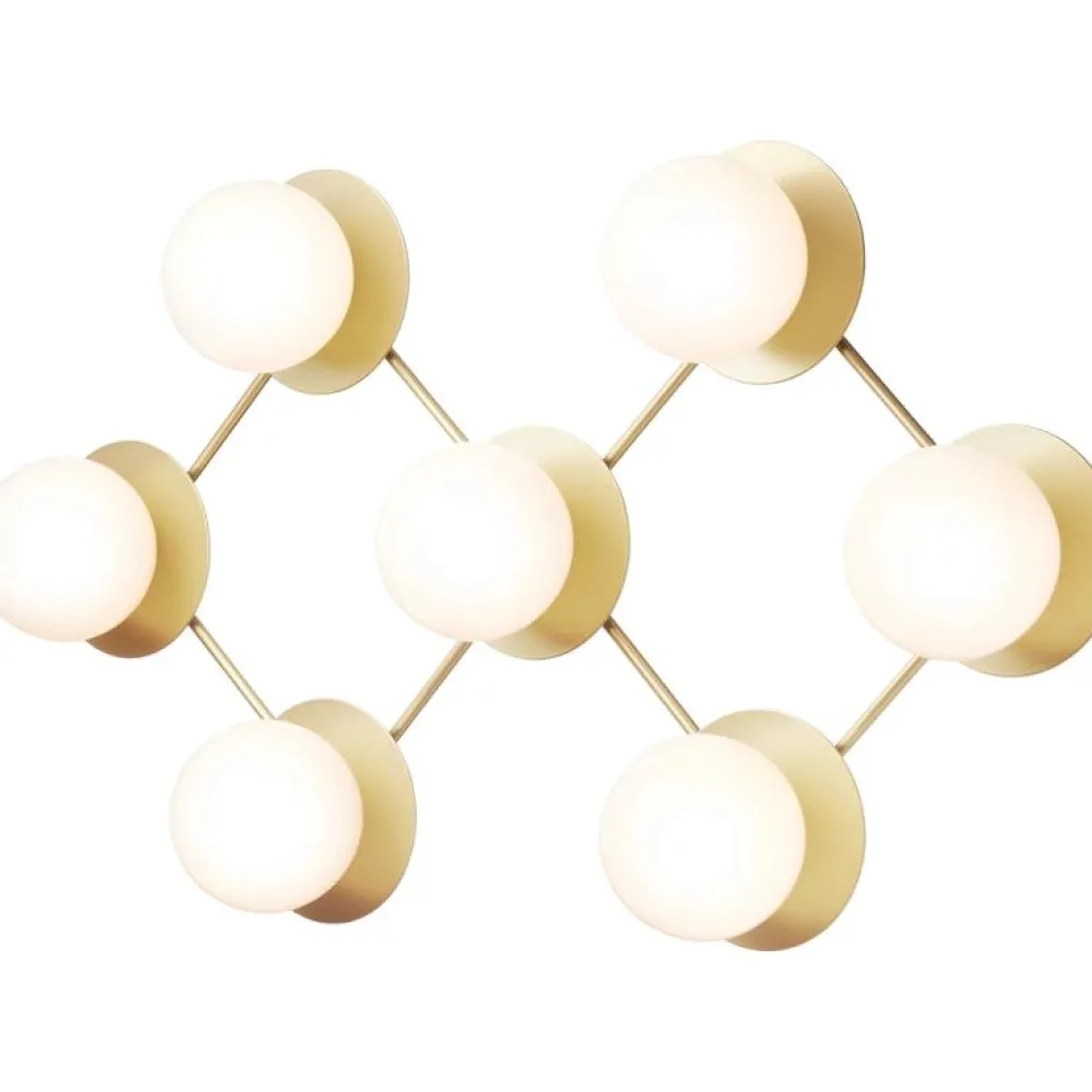 Nuura Vägglampor-Liila 7 Vägg-/Taklampa, Nordic Gold / Opal