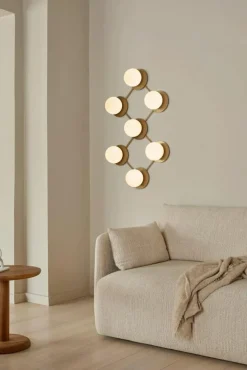 Nuura Vägglampor-Liila 7 Vägg-/Taklampa, Nordic Gold / Opal