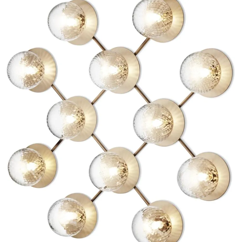 Liila 12 Vägg-/Taklampa, Nordic Gold / Opal