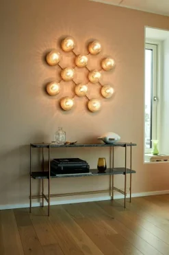 Liila 12 Vägg-/Taklampa, Nordic Gold / Opal