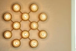 Liila 12 Vägg-/Taklampa, Nordic Gold / Opal