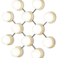 Liila 12 Vägg-/Taklampa, Nordic Gold / Opal