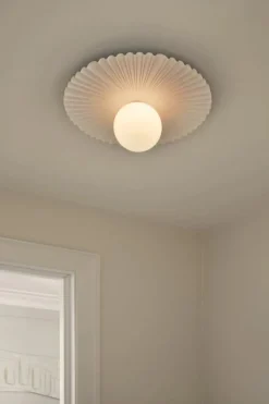 Liila Muuse Vägg-/Taklampa 420 mm, Vit / Klar