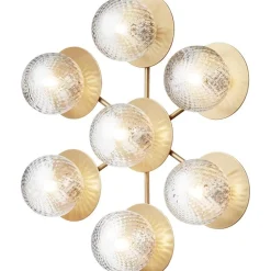 Liila Star Vägg-/Taklampa, Nordic Gold / Opal