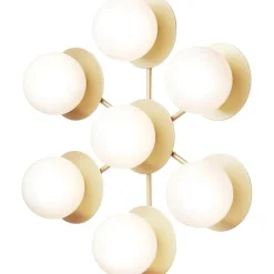 Liila Star Vägg-/Taklampa, Nordic Gold / Opal