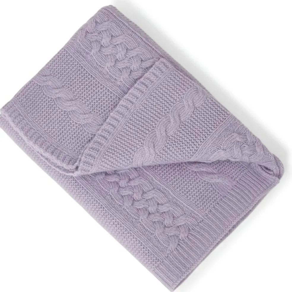 Lilac Filt Stickad 70x100 cm