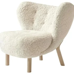 &Tradition Fåtöljer-Lilla Petra VB1 Loungestol, Fårskinn Honey / Oljad Ek