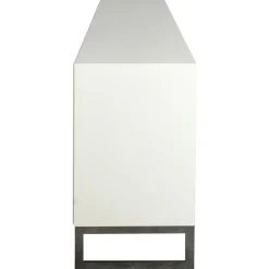 Englesson Skänkar & Sideboards-Line Burned Walnut Skänk 4 Dörrar, Vit/Krom