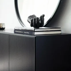 Englesson Skänkar & Sideboards-Line Burned Walnut Skänk 4 Dörrar, Vit/Krom