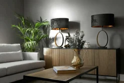 Englesson Skänkar & Sideboards-Line Burned Walnut Skänk 4 Dörrar, Vit/Krom