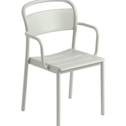 Linear Karmstol Stål, Grå