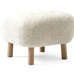 &Tradition Fotpallar-Little Petra ATD1 Fotpall, Fårskinn Sahara / Vitoljad Ek