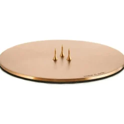 Ljusbricka Ø12 cm Roséguld, Shiny