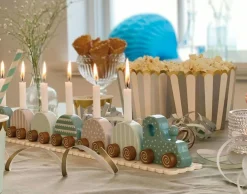 Ljusstake födelsedagståg, Blå