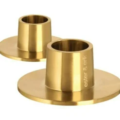 ester & erik Ljusstakar-Ljusstake matte Ø6 cm 2-pack, Matte Silver