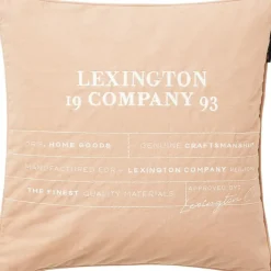 Logo Organic Cotton Canvas Kuddfodral 50x50 cm, Vit/Rosa